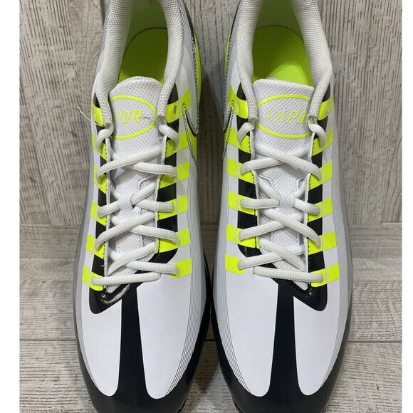 Nike Vapor Edge Shark Men Sz 16 Black White Volt Football Cleats DQ5114-170 main image 5